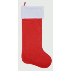 Premier Deluxe Red Fur Christmas Stocking 85cm