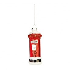 Premier Glass Red Letterbox Christmas Bauble