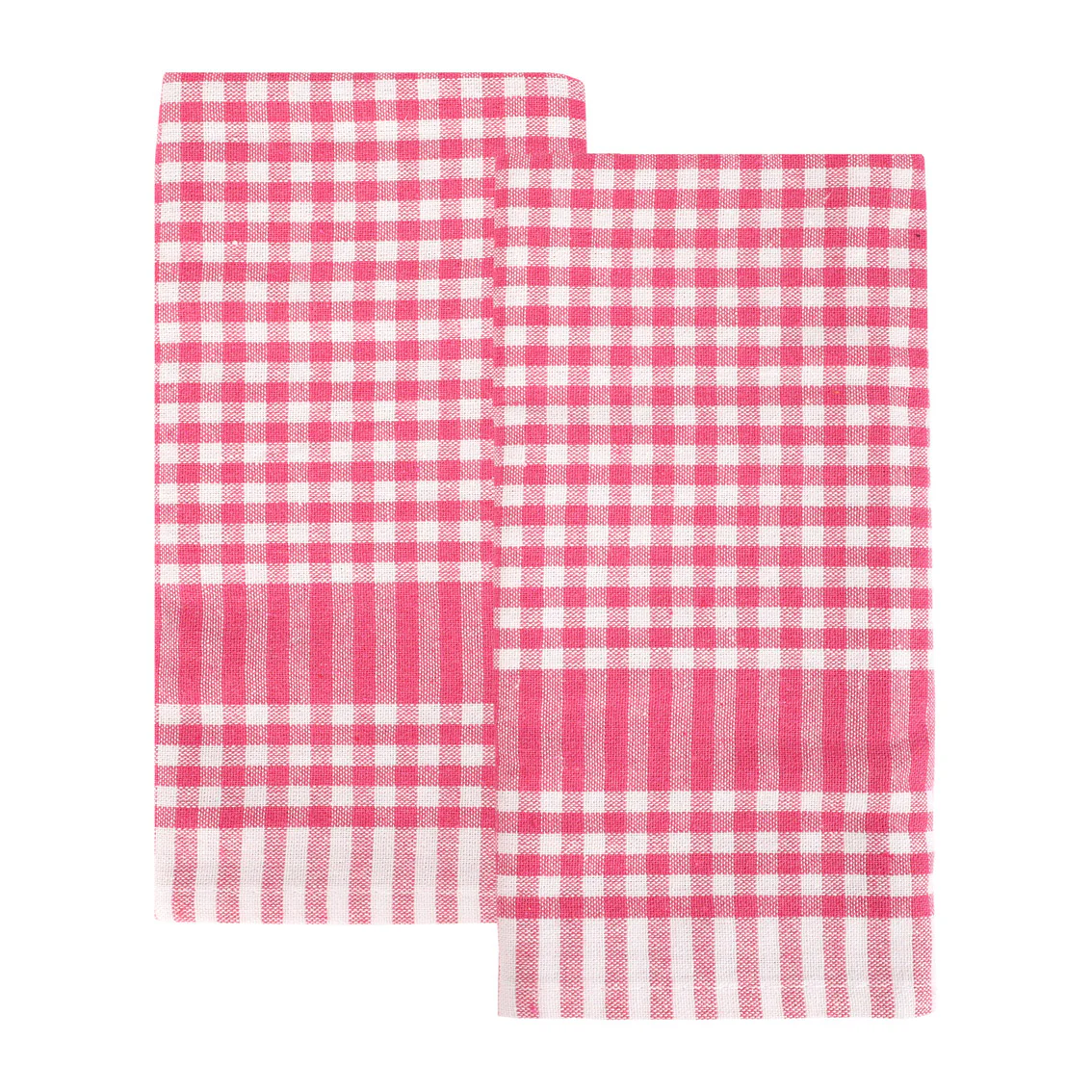 Talking Tables Bon Appetit Raspberry Pink & White Fabric Gingham Napkins/Tea Towels - 2 Pack