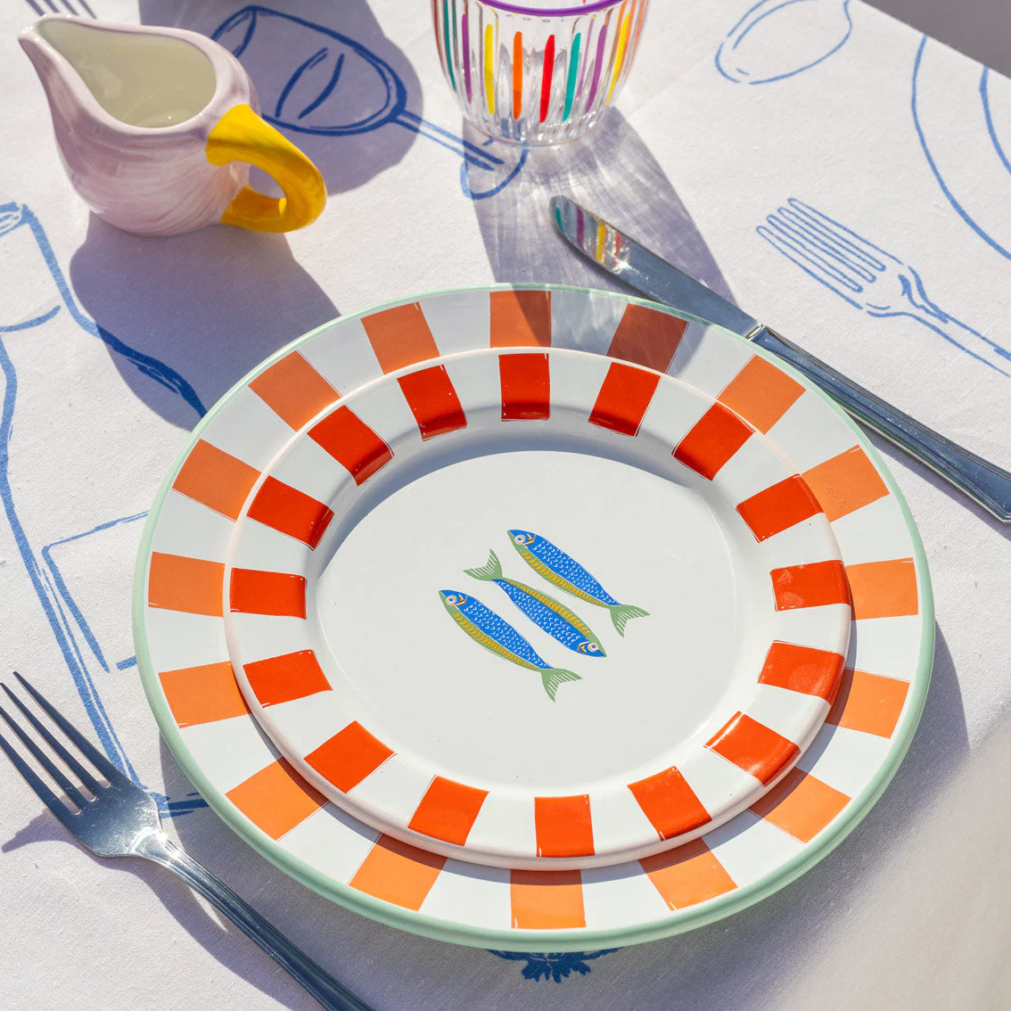 Talking Tables Bon Appetit Enamel Plate Fish - 20cm