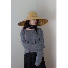 Oats & Rice Bronte Spindle-shaped Knitted Cashmere Scarf Ebony Black