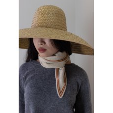 Oats & Rice Bronte Spindle-shaped Knitted Cashmere Scarf Cotton White