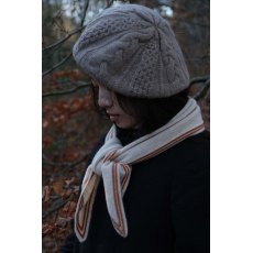 Oats & Rice Bronte Spindle-shaped Knitted Cashmere Scarf Cotton White