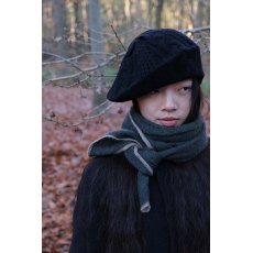 Oats & Rice Austen Spindle-shaped Knitted Cashmere Scarf Emerald Green