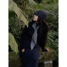 Oats & Rice Sailor Cashmere Rib Neck Scarf Grey