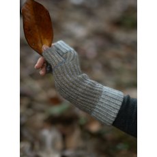 Oats & Rice Marine Cashmere Rib Hand Warmers Grey