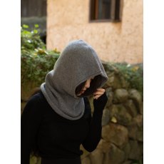 Oats & Rice Cashmere Rolled Edge Balaclava Charcoal
