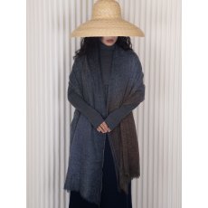 Oats & Rice Dawn Ombre Cashmere Shawl Midnight