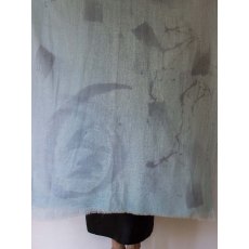 Oats & Rice Strokes Print Cashmere Sarong Mint Blue