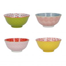 KitchenCraft Bowls Set of 4 'Brights' Design