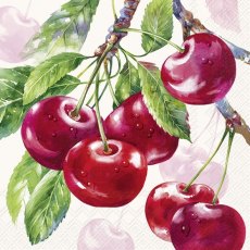 IHR Napkins Cherry Fruits Cream