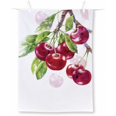IHR Tea Towel Cherry Fruits Cream