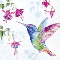IHR Napkins Hummingbird Light Blue