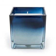 Ombre Medium Glass Candle Midnight Blue