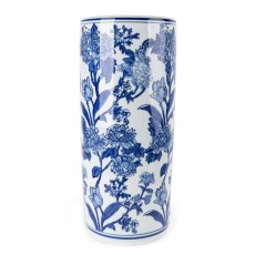 Cylinder Vase 45cm - Blue/White Floral