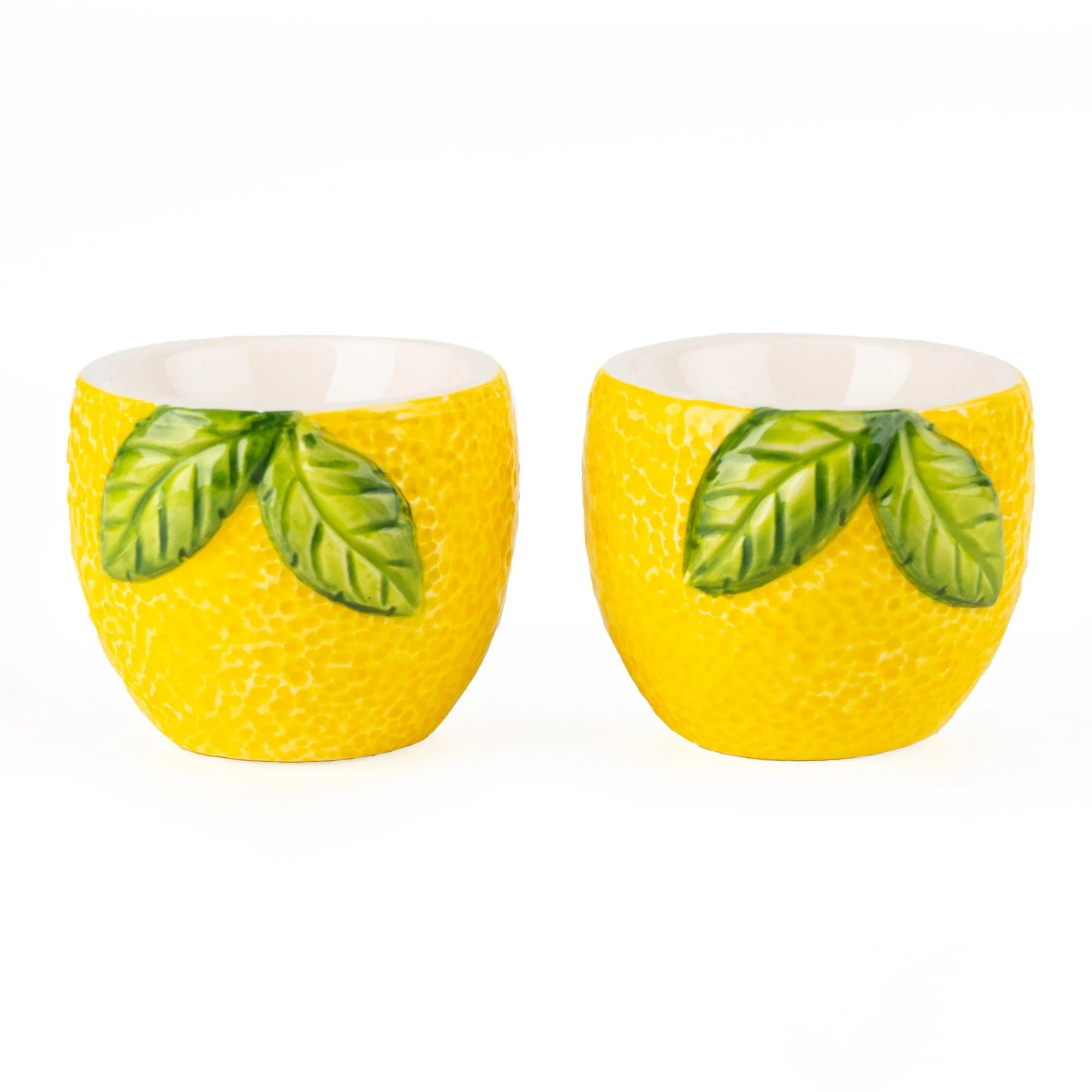 Set of 2 Egg Cups - Lemon