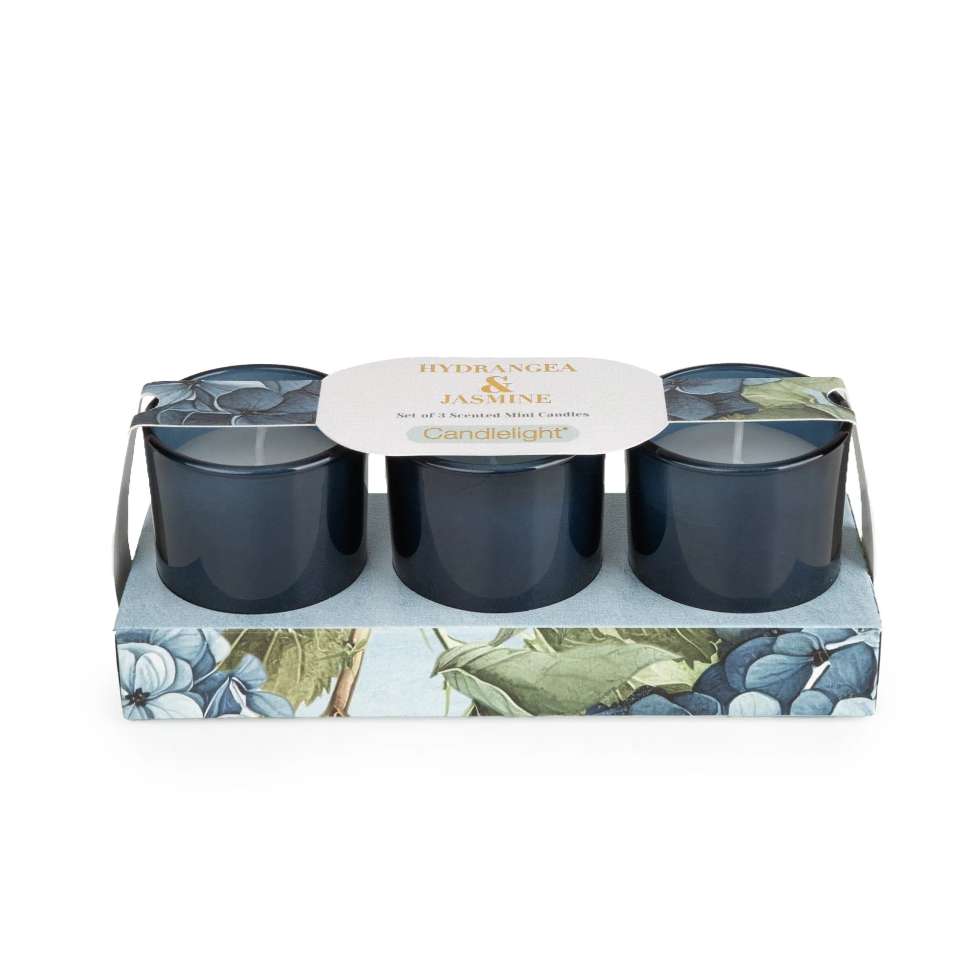 Candlelight Set of 3 Votive Candles - Hydrangea & Jasmine