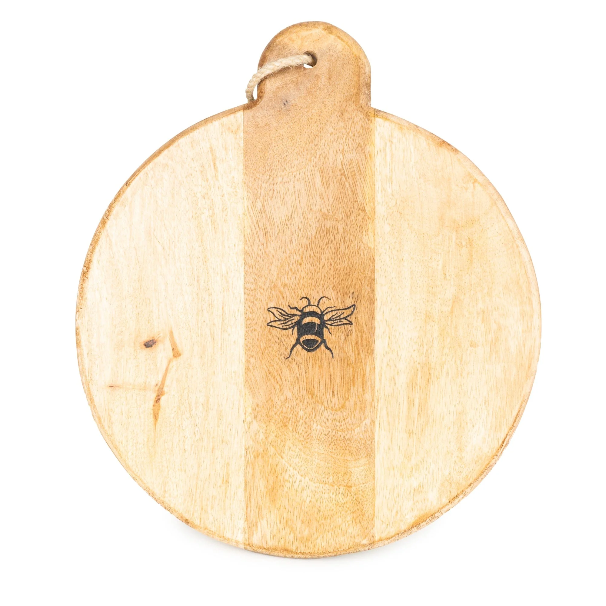 Wooden Round Chopping Board - Bee