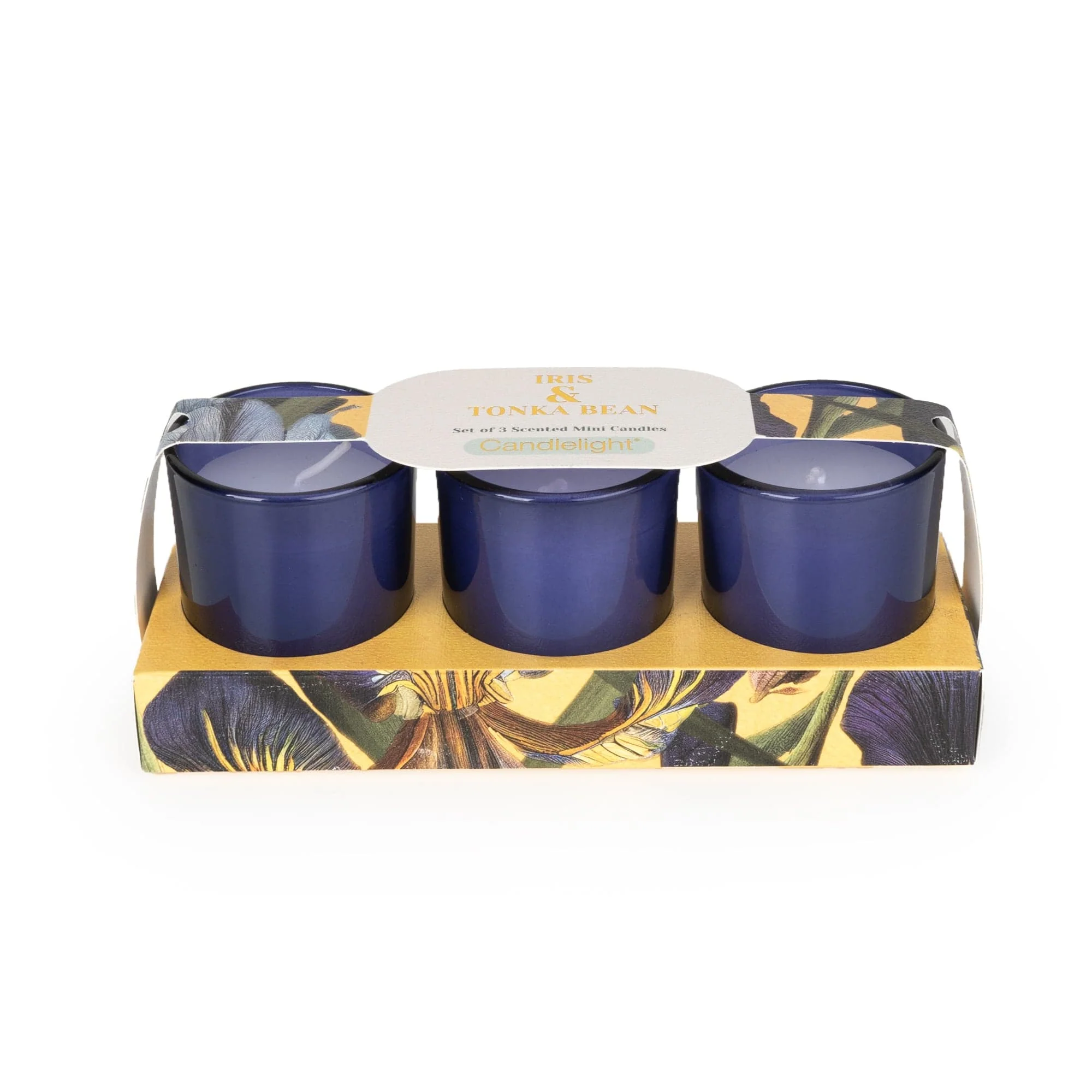 Candlelight Set of 3 Votive Candles - Iris & Tonka Bean