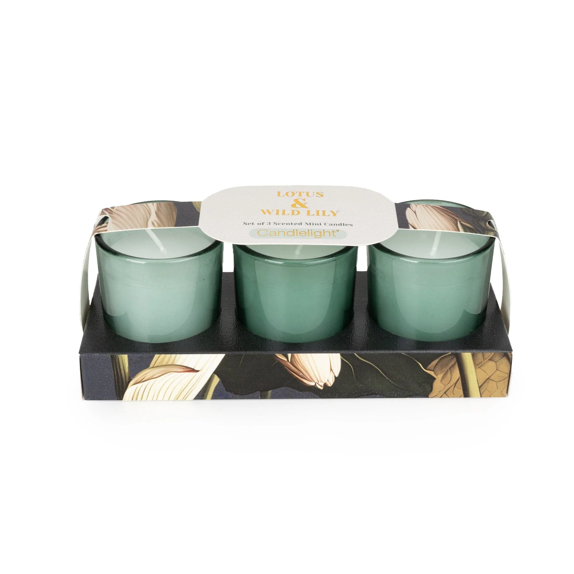 Candlelight Set of 3 Votives - Lotus & Wild Lily