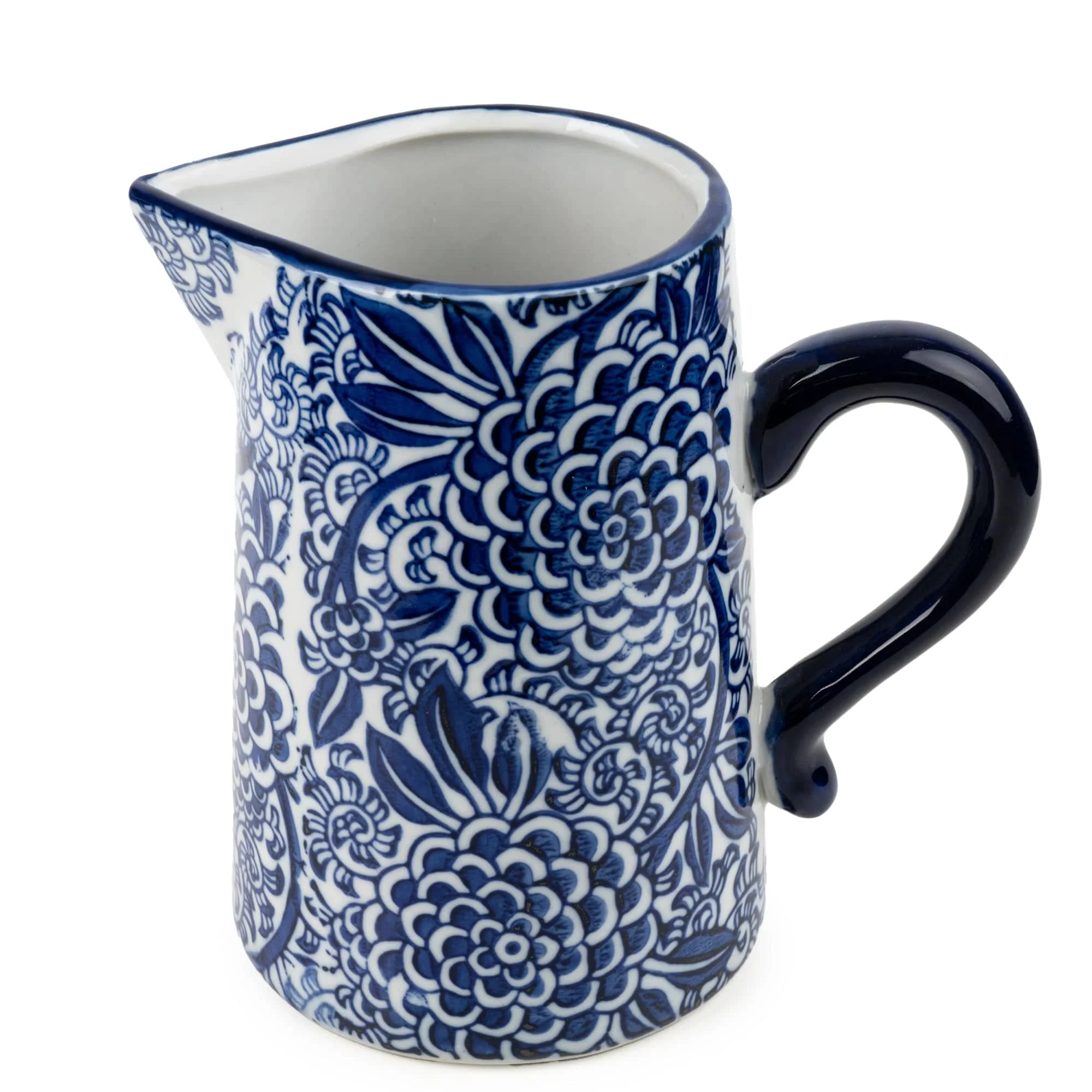 Candlelight Milk Jug Blue/White 14cm