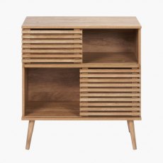 Pacific Larvik Natural Eucalyptus Wood 2 Door 2 Shelf Unit