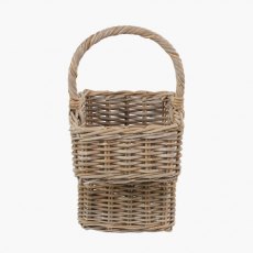 Pacific Tobs Grey Kubu Rattan Stair Basket Large
