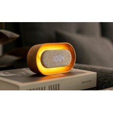 Gingko Lumos Clock - Oval White Ash