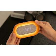 Gingko Lumos Clock - Oval White Ash