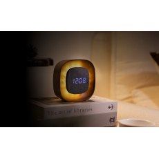 Gingko Lumos Clock - Square Walnut