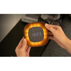 Gingko Lumos Clock - Square Walnut