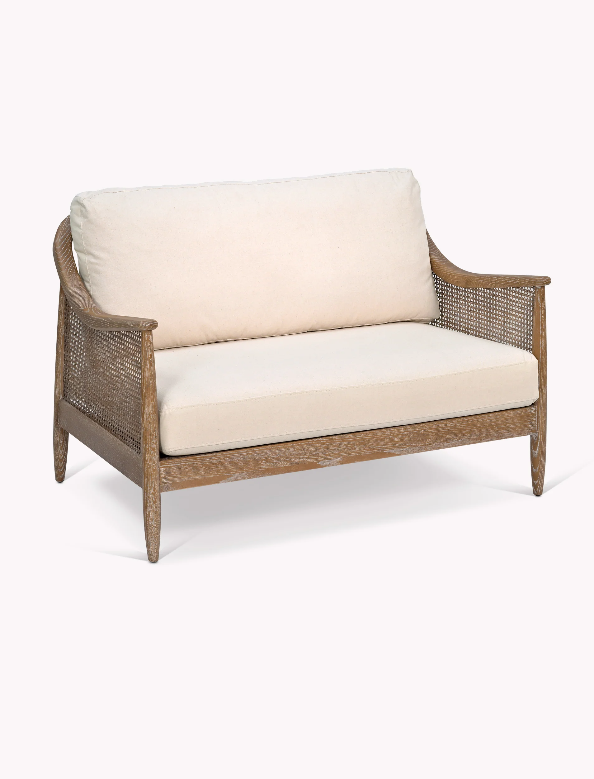 Rattan 2 Seater Sofa Oatmeal