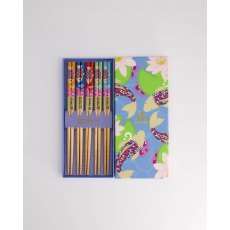 Tokyo Design Studio Chopsticks Giftset 5 Pack - Blue Lotus