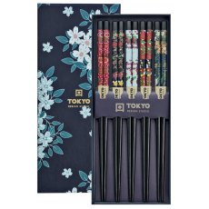 Tokyo Design Studio Chopsticks Giftset 5 Pack - Cherry Blossom Blue