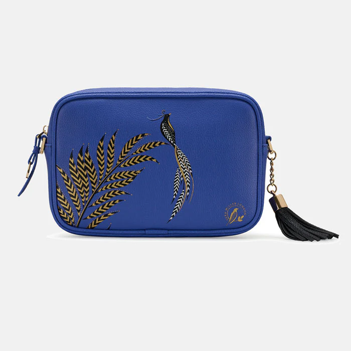 Sara Miller Camera Crossbody Bag - Blue Botanic
