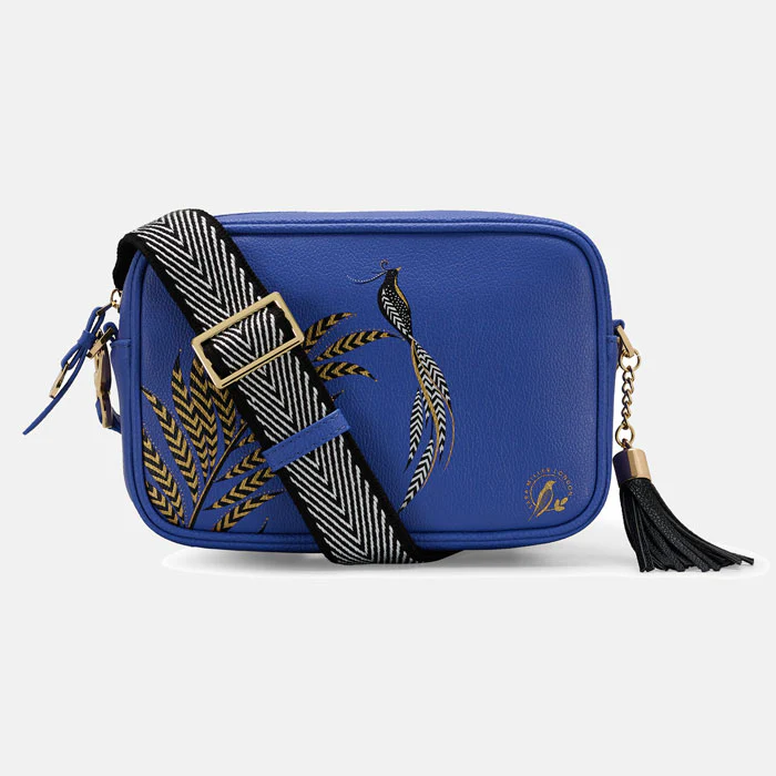 Sara Miller Camera Crossbody Bag - Blue Botanic