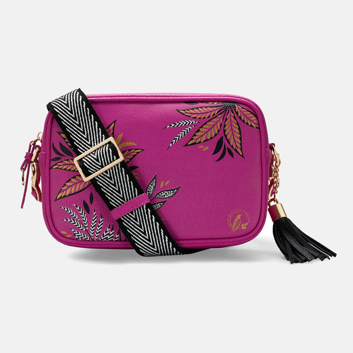 Sara Miller Camera Crossbody Bag - Pink Botanic
