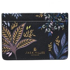Sara Miller Credit Card Holder - Black Botanic