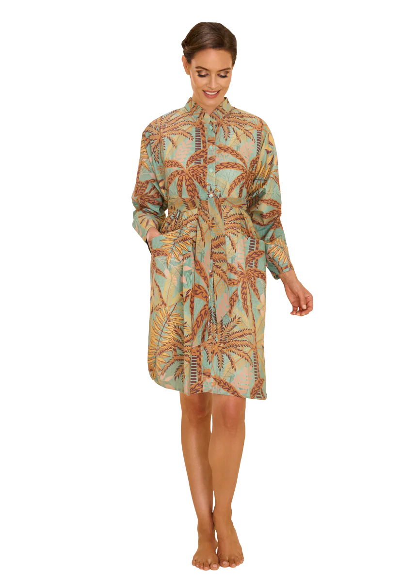 Powder Oversized Shirt Dress - Patterned Palms Powder Oversized Shirt Dress - Patterned Palms