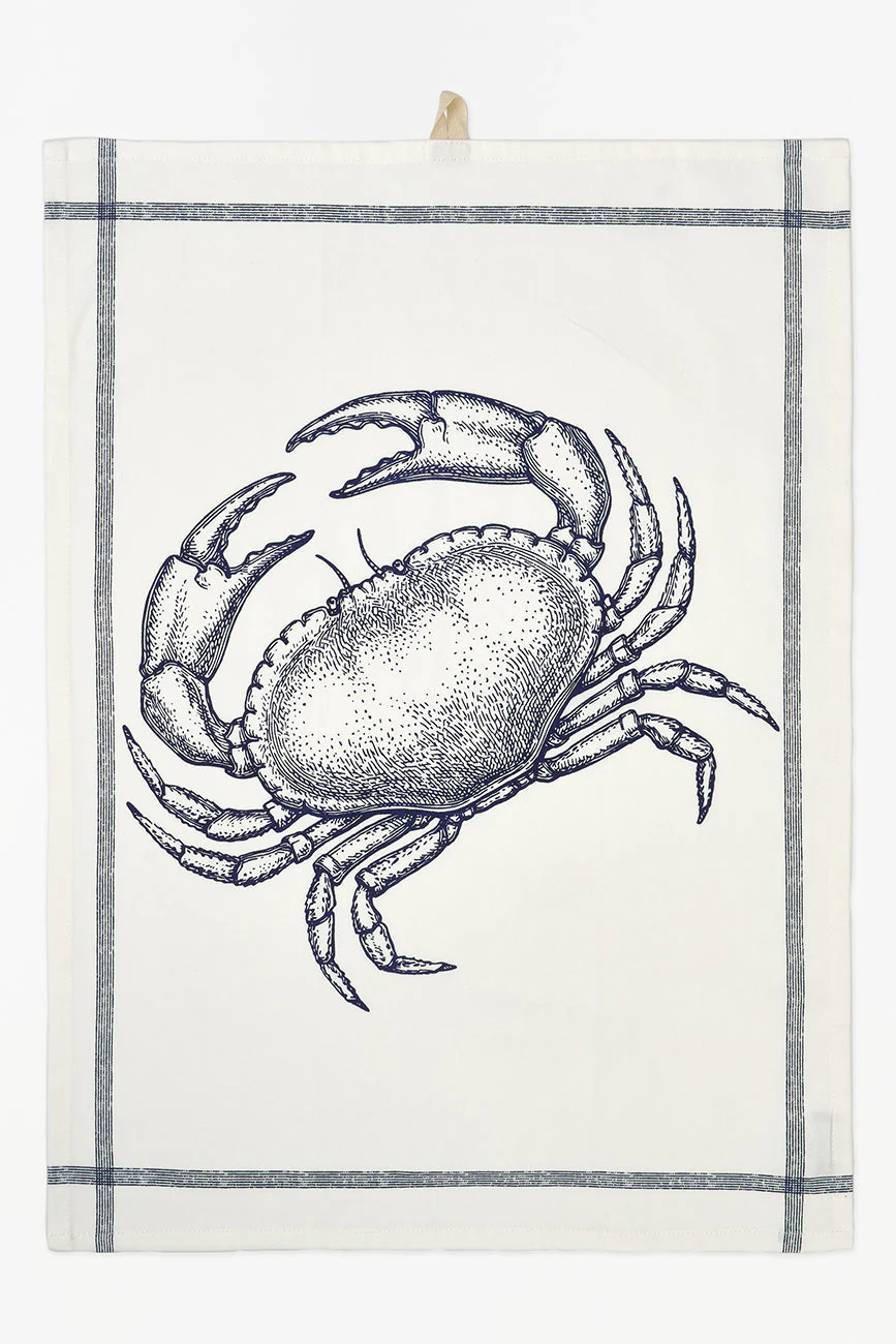 Batela Crab Cotton Tea Towel
