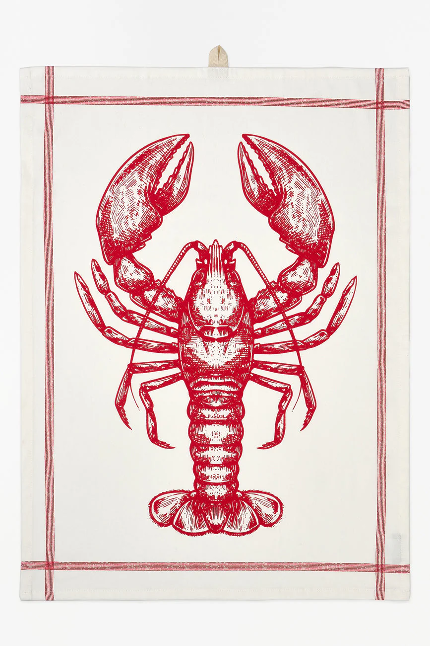 Batela Cotton Drill Lobster Tea Towel