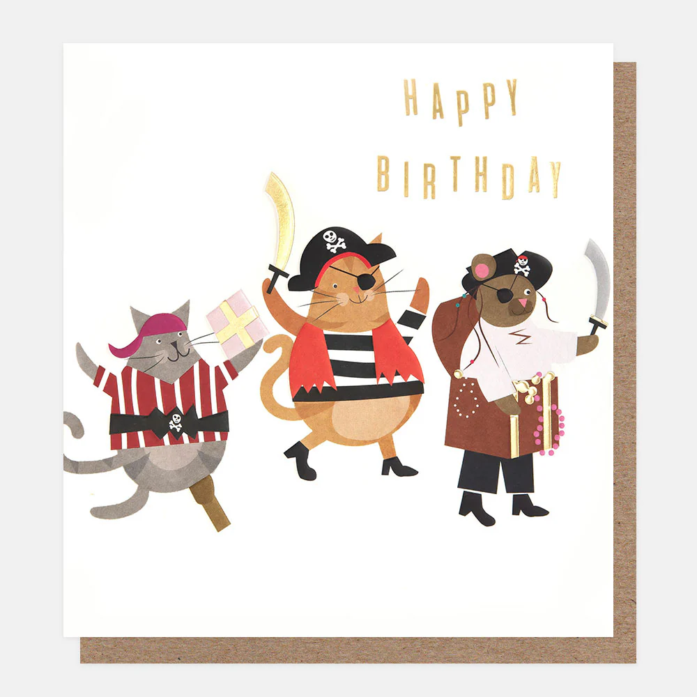Caroline Gardner Animal Pirates Happy Birthday Card Caroline Gardner Animal Pirates Happy Birthday Card