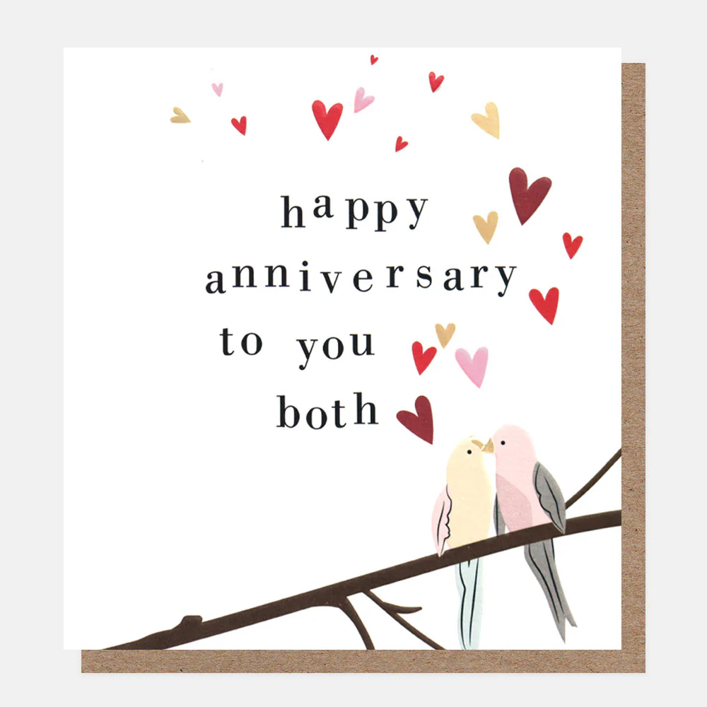 Caroline Gardner Lovebirds To You Both Anniversary Card