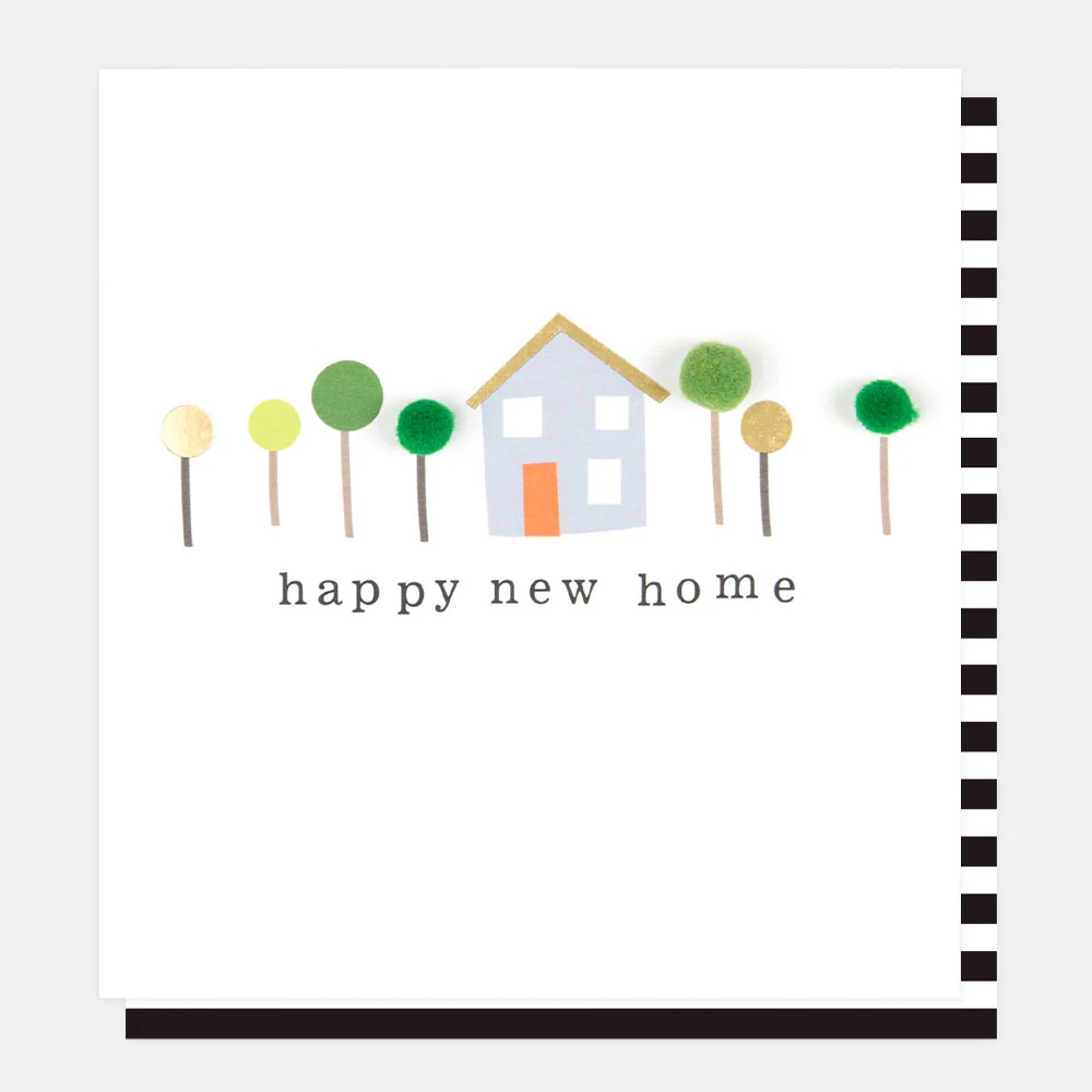 Caroline Gardner Pom Pom Trees New Home Card