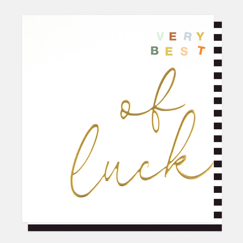 Caroline Gardner Gold Calligraphy Very Best Of Luck Card Caroline Gardner Gold Calligraphy Very Best Of Luck Card