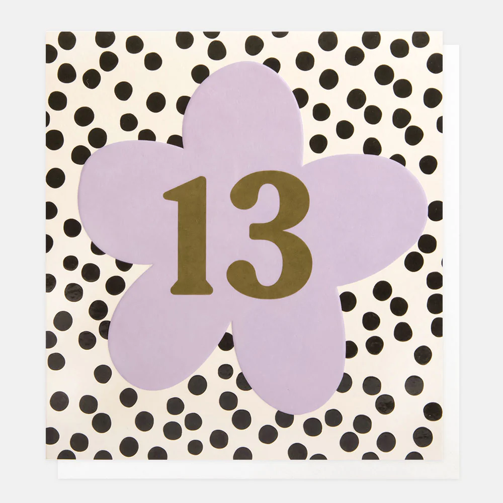 Caroline Gardner Lilac Flower On Spots 13th Birthday Card Caroline Gardner Lilac Flower On Spots 13th Birthday Card