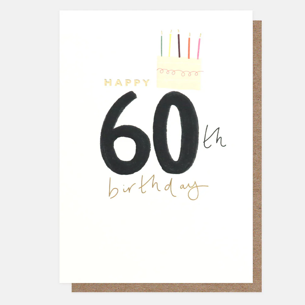 Caroline Gardner Cake 60th Birthday Card