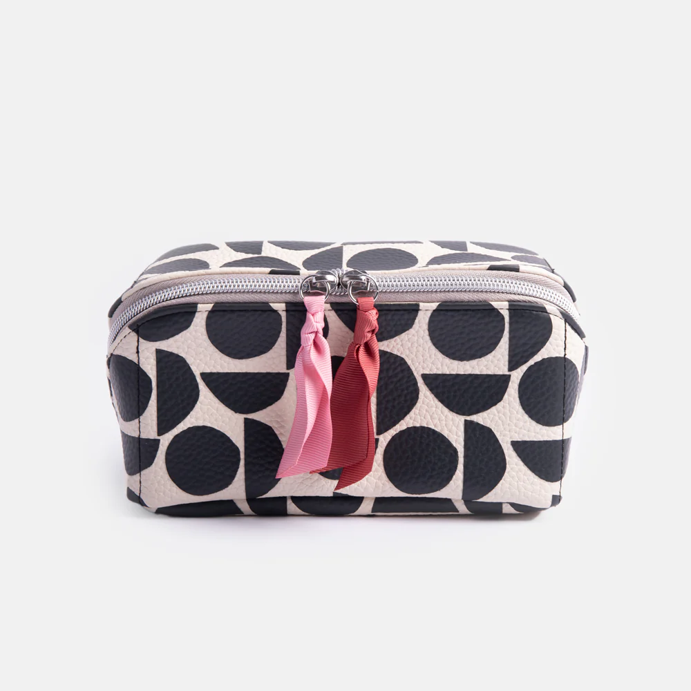 Caroline Gardner Abstract Geo Flat Lay Cosmetic Bag