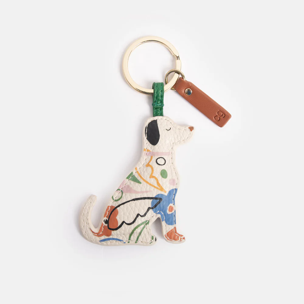 Caroline Gardner Abstract Botanical Dog Keyring