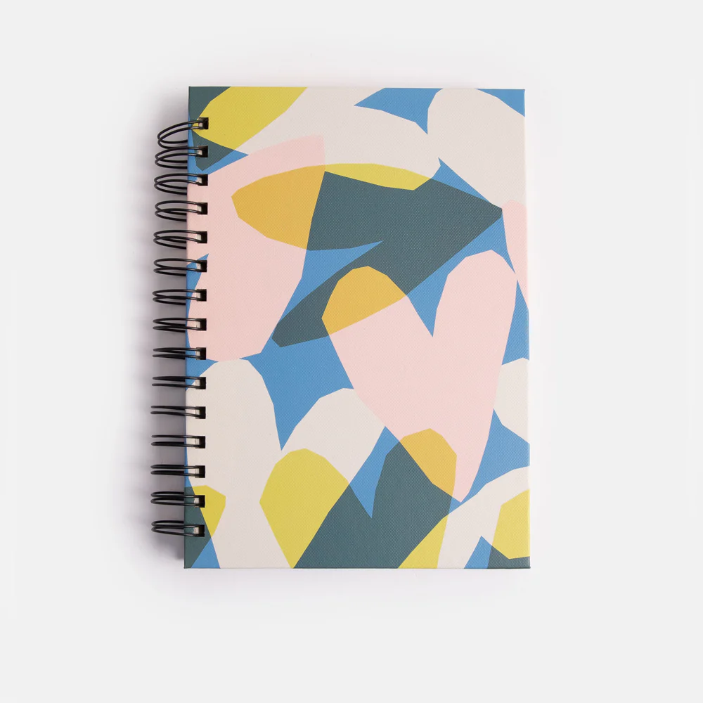Caroline Gardner Confetti Hearts A5 Spiral Notebook